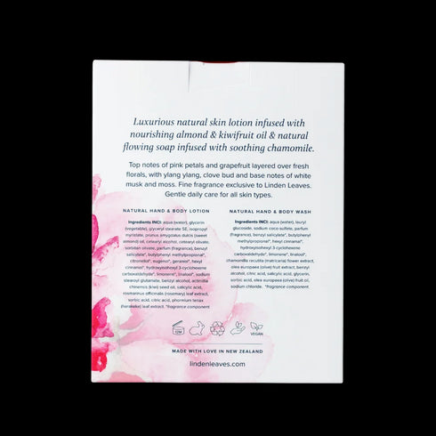 Pink Petal Wash & Lotion Set (2 x 300ml)-Linden Leaves-Matakana Pharmacy